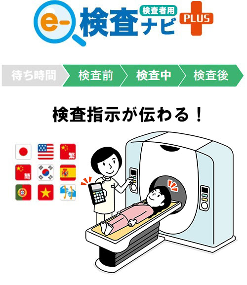胸部CT検査支援システム eー検査ナビ PLUS（検査者用） 伝えたいタイミングで！