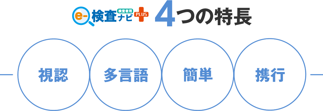 胸部CT検査支援システム eー検査ナビ PLUS（検査者用）4つの特長