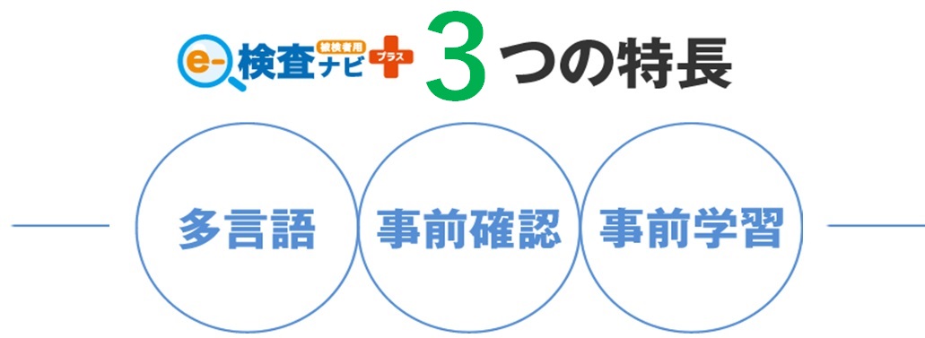 胸部CT検査支援システム eー検査ナビ プラス（被検者） 3つの特長